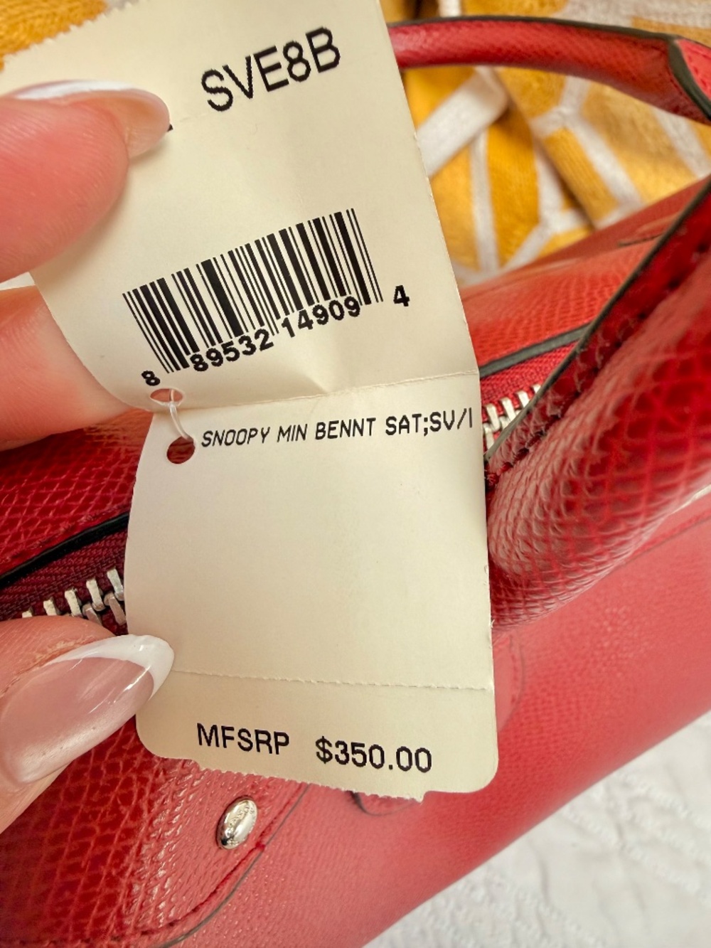Coach x Snoopy Peanuts Leather Purse Bag Limited Edition brand new RED - Picture 9 of 9